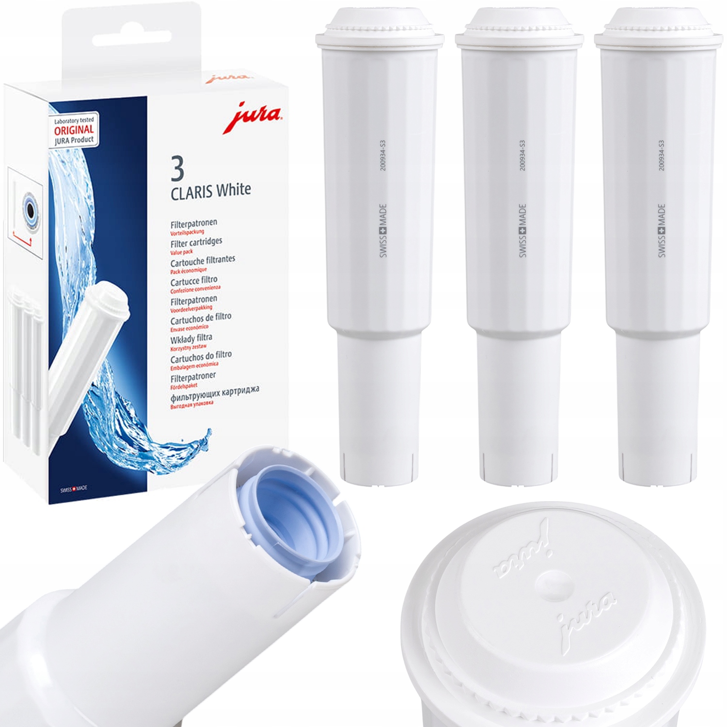 3x Filtr Vložka Do Kávovaru Jura Claris White