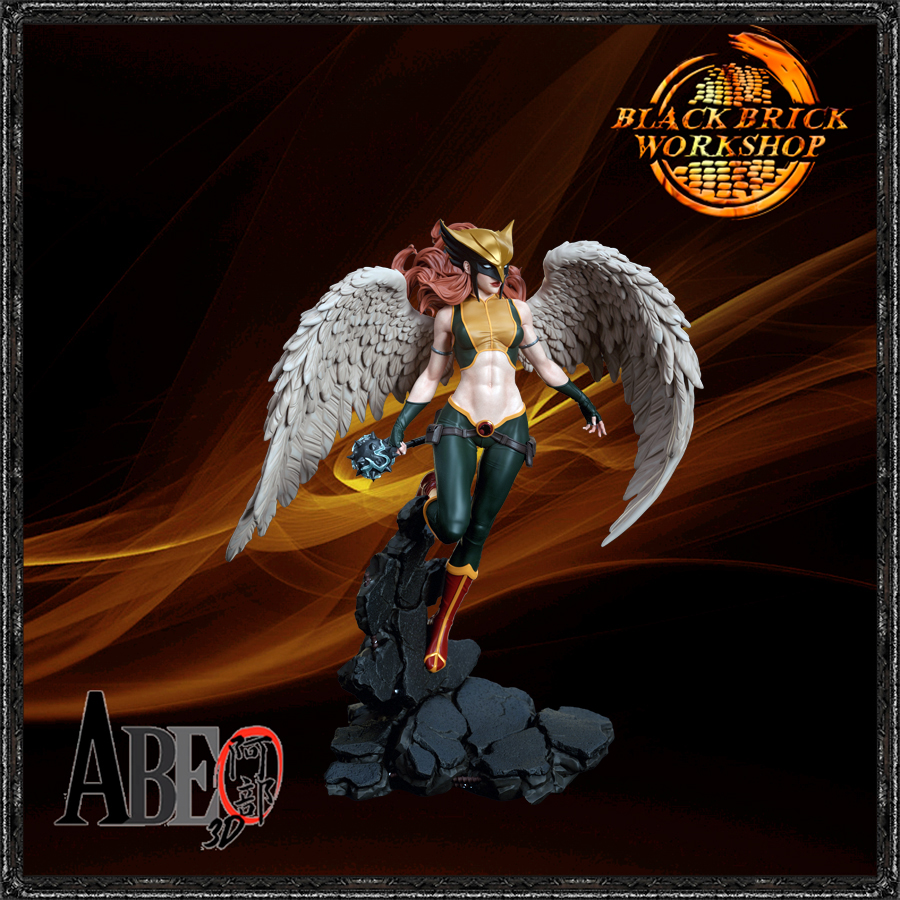 Hawkgirl Neupravená Abe 3D 1/24 (75mm) Měřítko (sfw) 3D Tisk