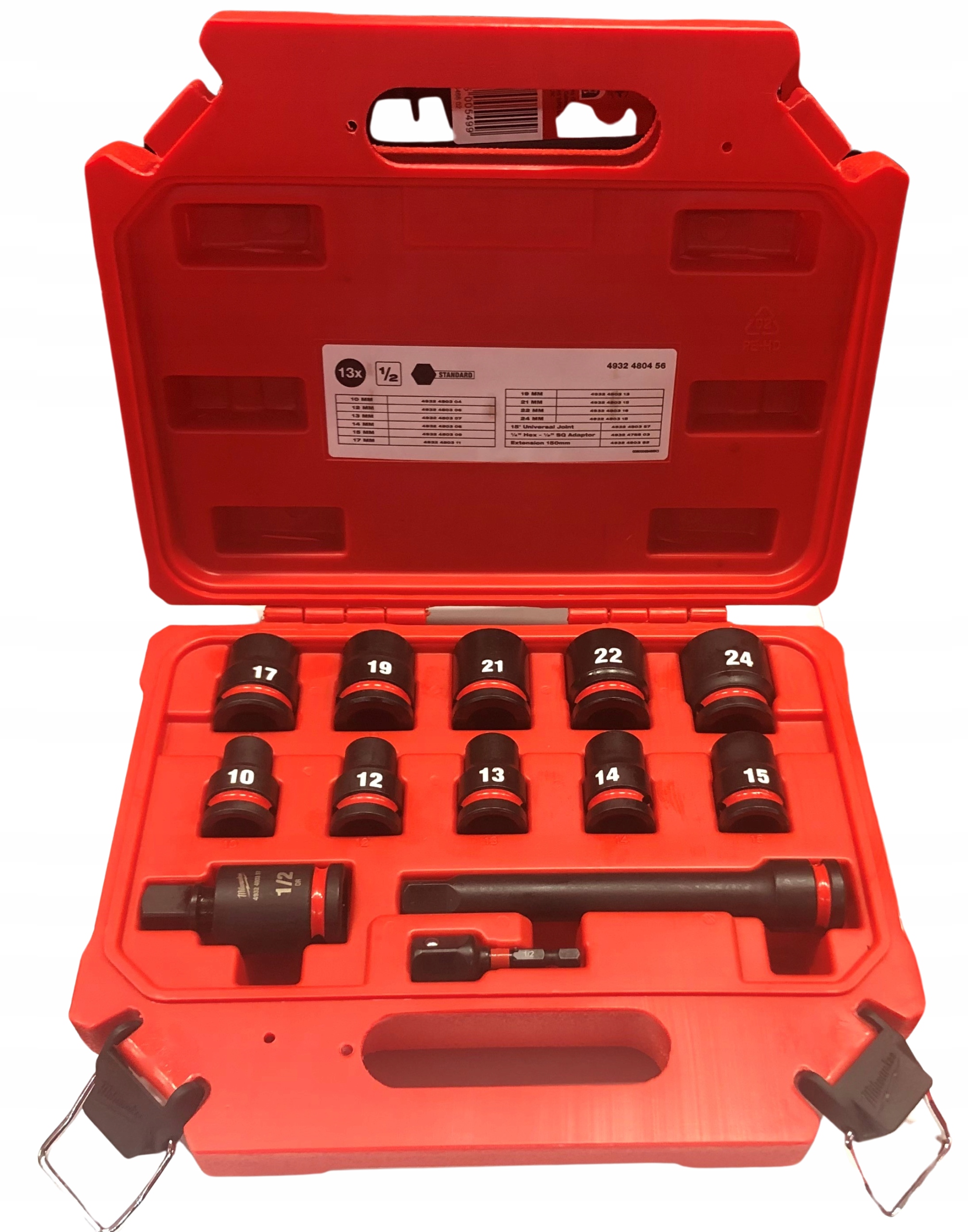 Sada úderových nástavcov 1/2'' 13 ks Shockwave Milwaukee 4932480456