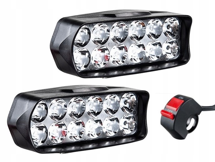 Мотоцикл рабочая Лампа галогенная прожектор мотоцикл QUAD MOTOR 12X LED 2шт