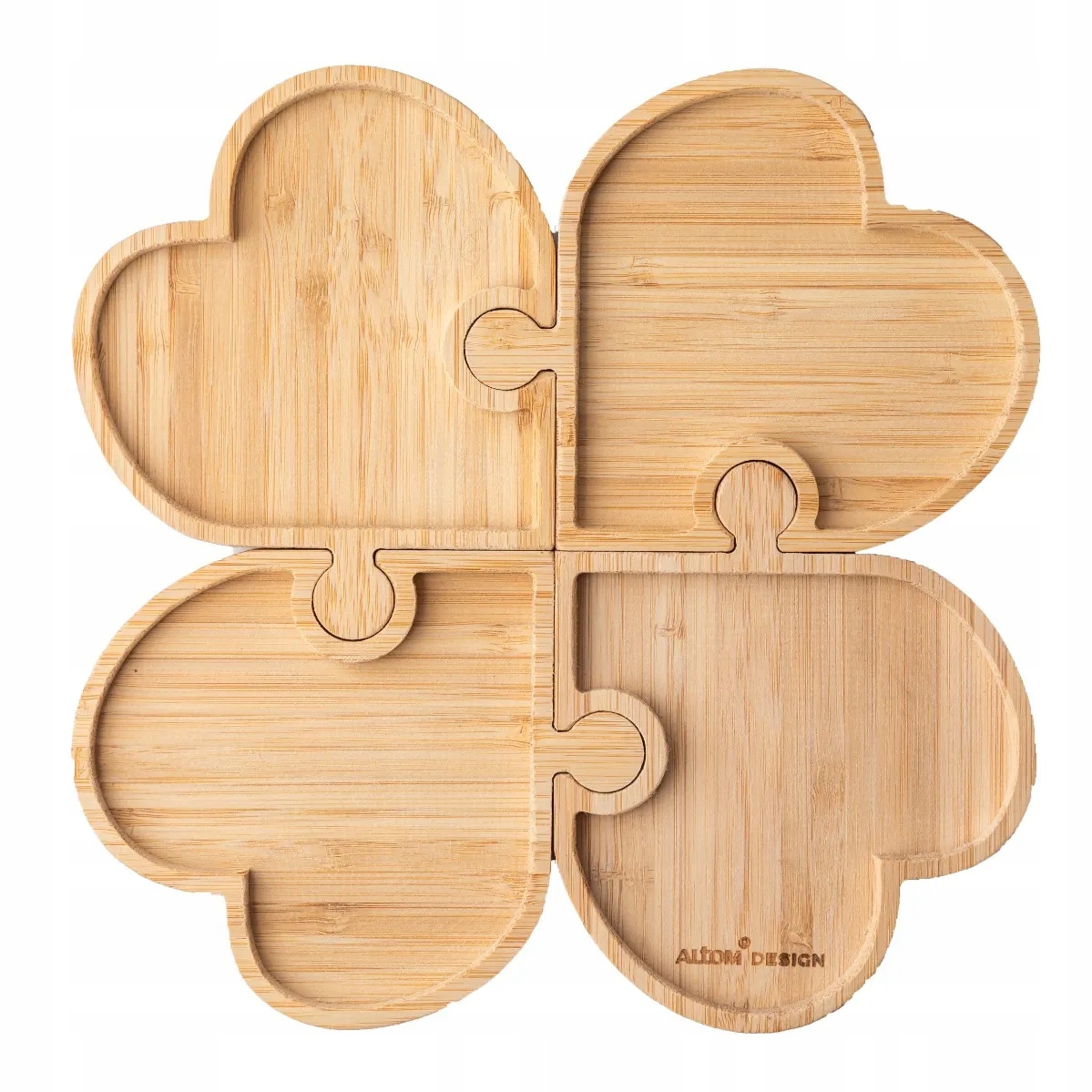 Podnos Srdce miska talíř miska na svačinu bambus Altom Design 24 cm