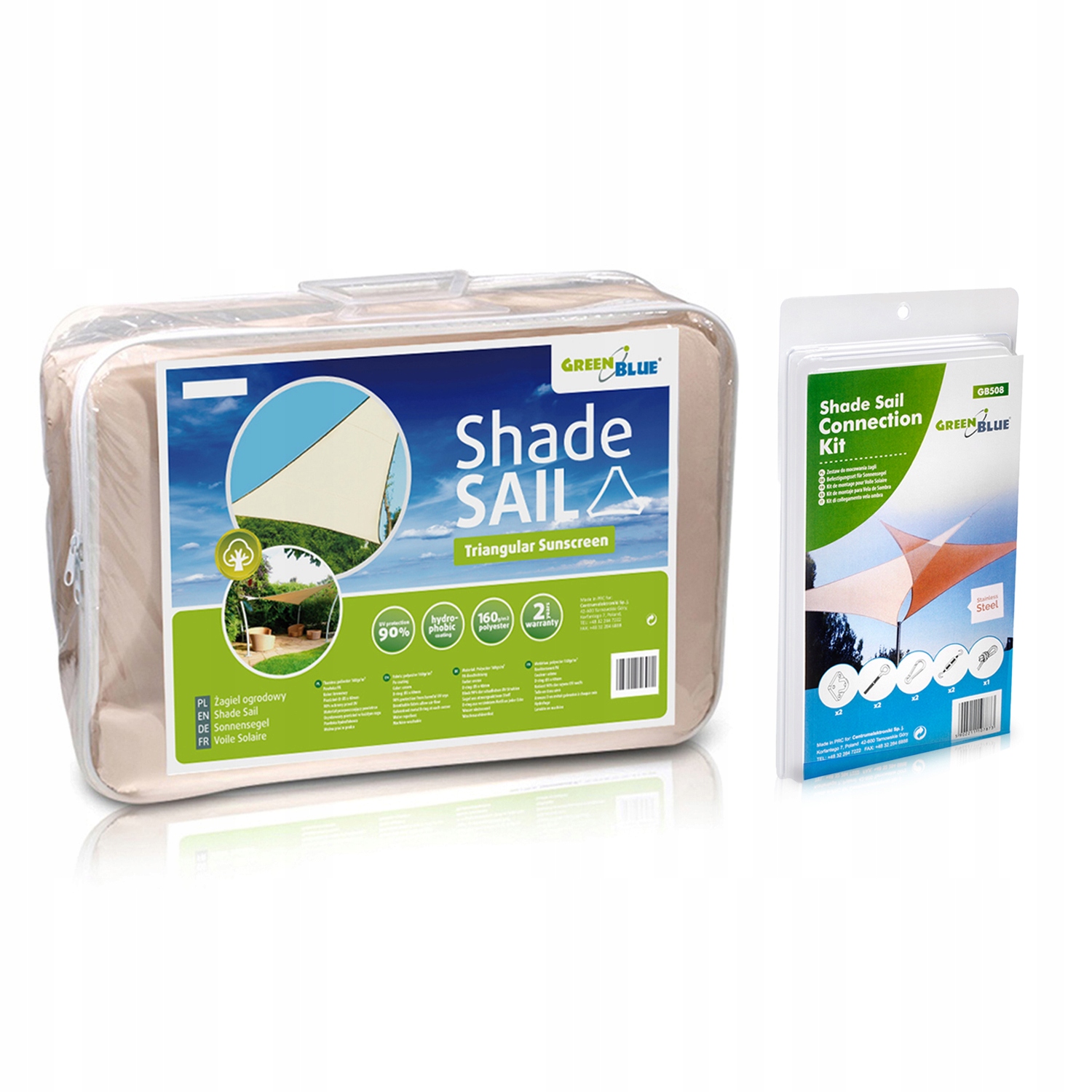 Zahradní plachta Uv stínidlo polyester 5m trojúhelník hydrofobní povrch