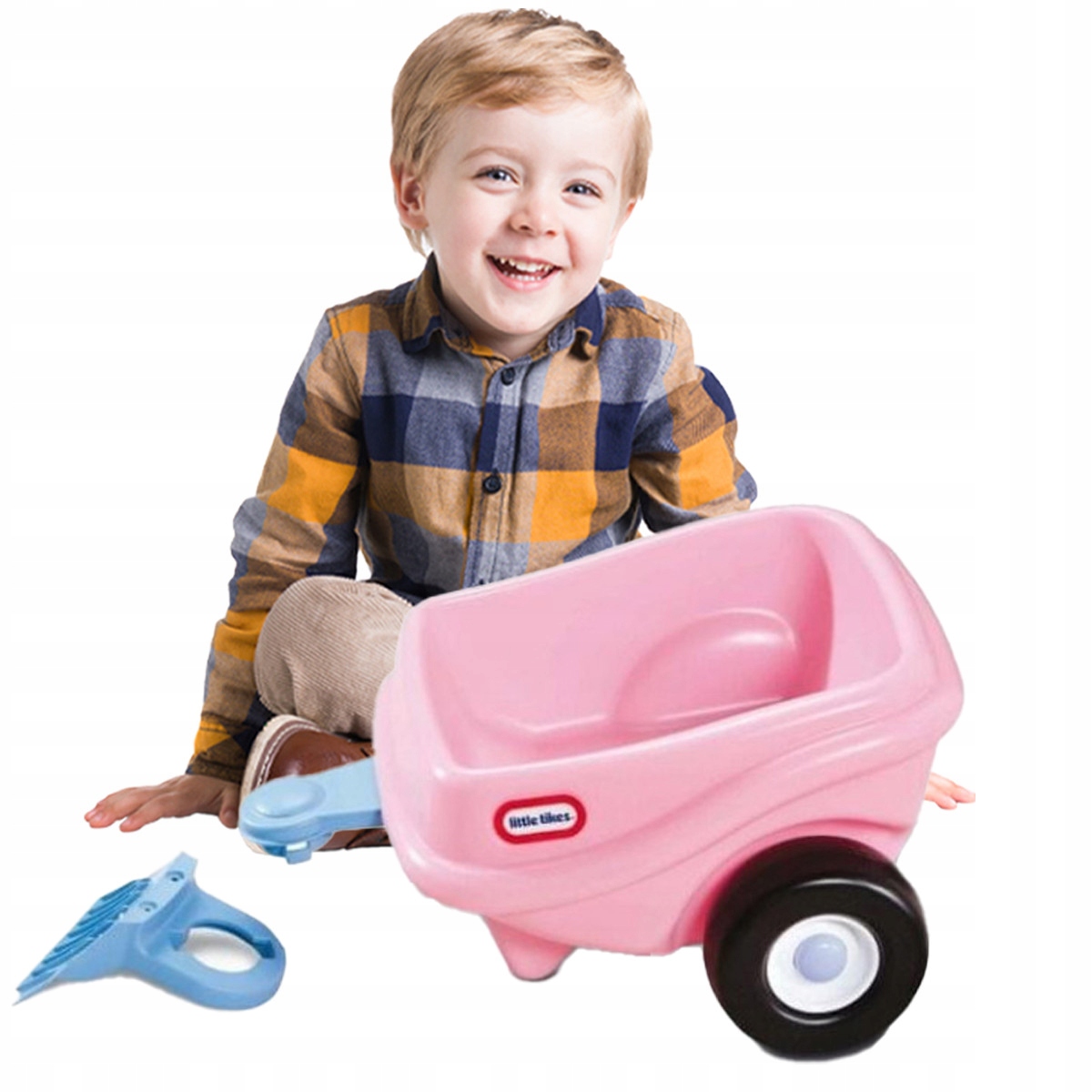 ZABAWKA Przyczepka dla DZIECI Różowa WYSOKA JAKOŚĆ