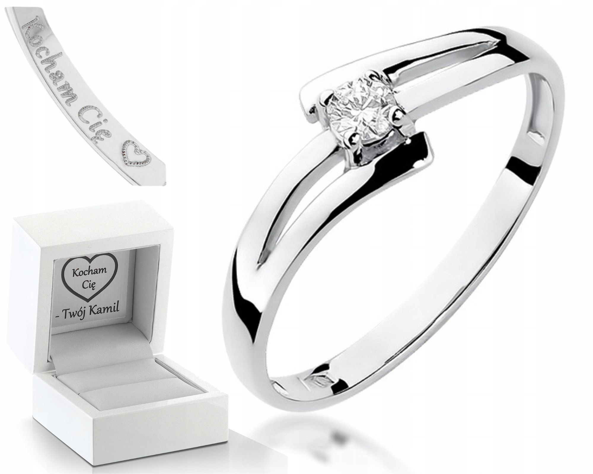 Prstýnek S Briliantem 585 Gravírování Bonus Zlato