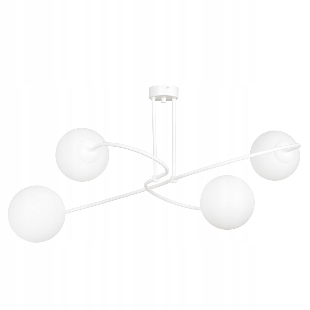 Stropná lampa Selbi 4 White klasická, tienidlo, biela nástenná lampa