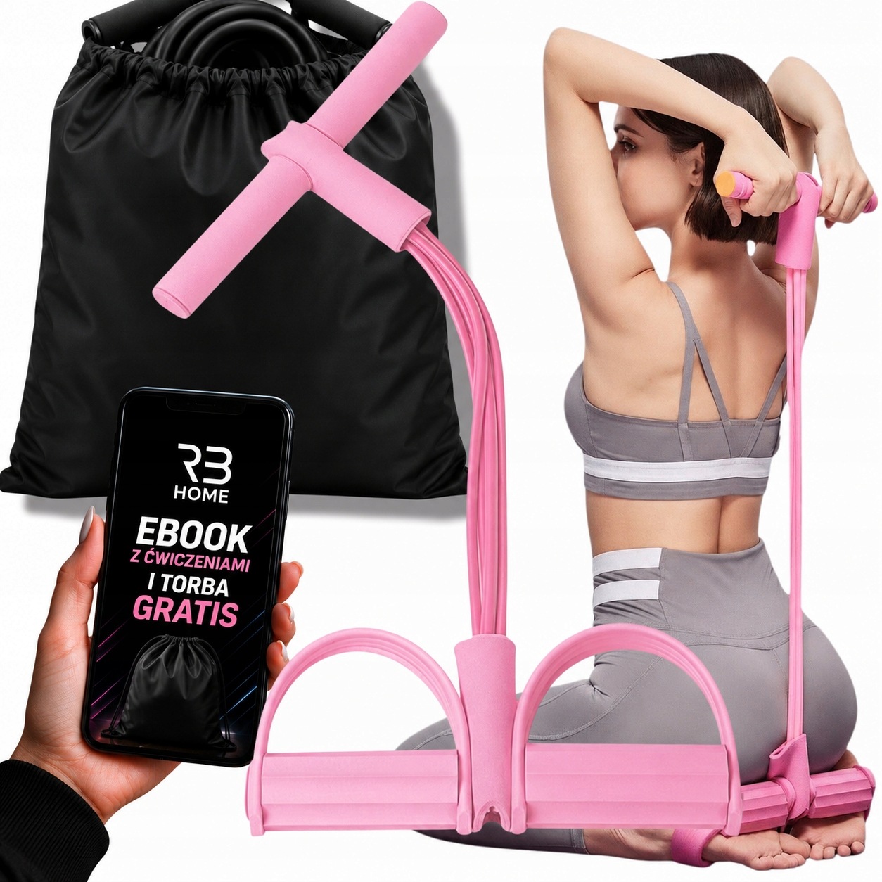 Ekspander Treningowy Guma Oporowa Dla Kobiet Fitness Ćwiczeń Nóg Ud