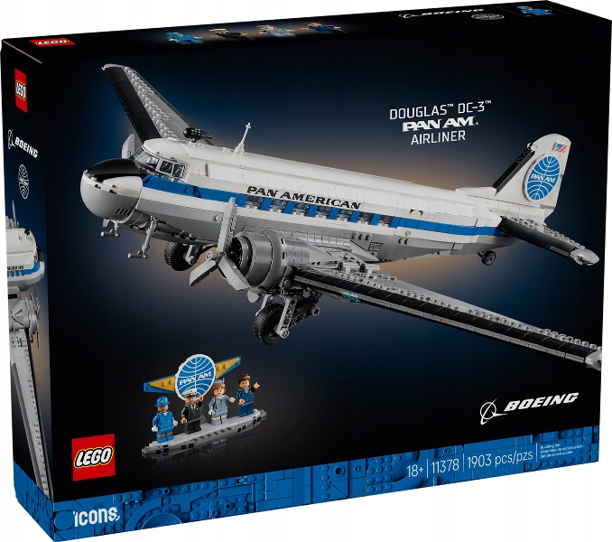 Lego Icons 11378 Dopravní letoun Douglas DC-3 Pan Am