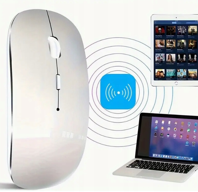 MYSZ BEZPRZEWODOWA SLIM MOUSE ADAPTER USB C DO APPLE MAC MACBOOK IPAD IPHONE Interfejs USB USB (Radio 2.4 GHz)