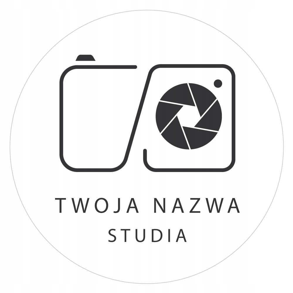 Naklejki do personalizacji Studio Fotograficzne Twoja Treść Logo 24 sztuki