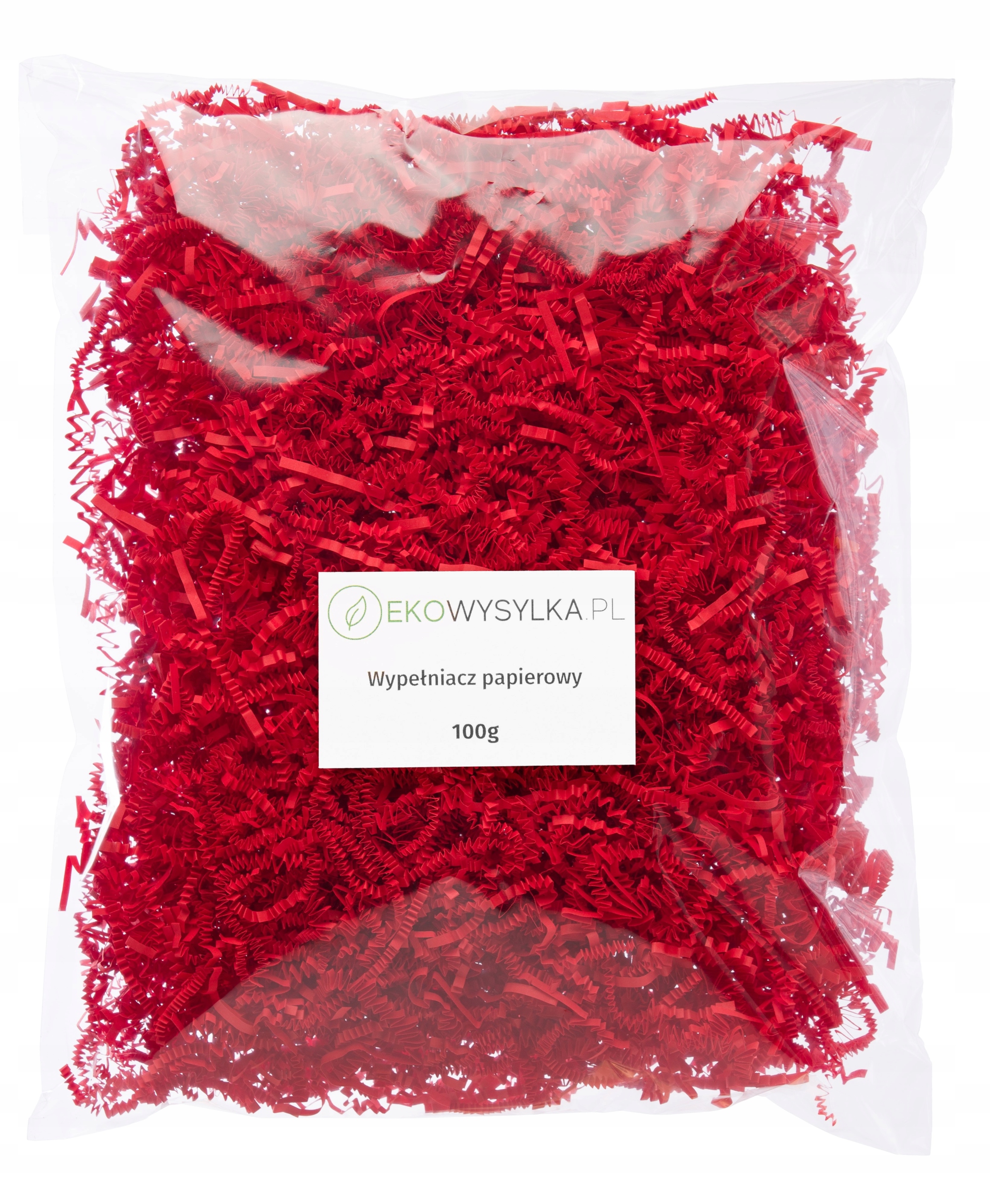 

Wypełniacz papierowy do prezentów, czerwony 100g