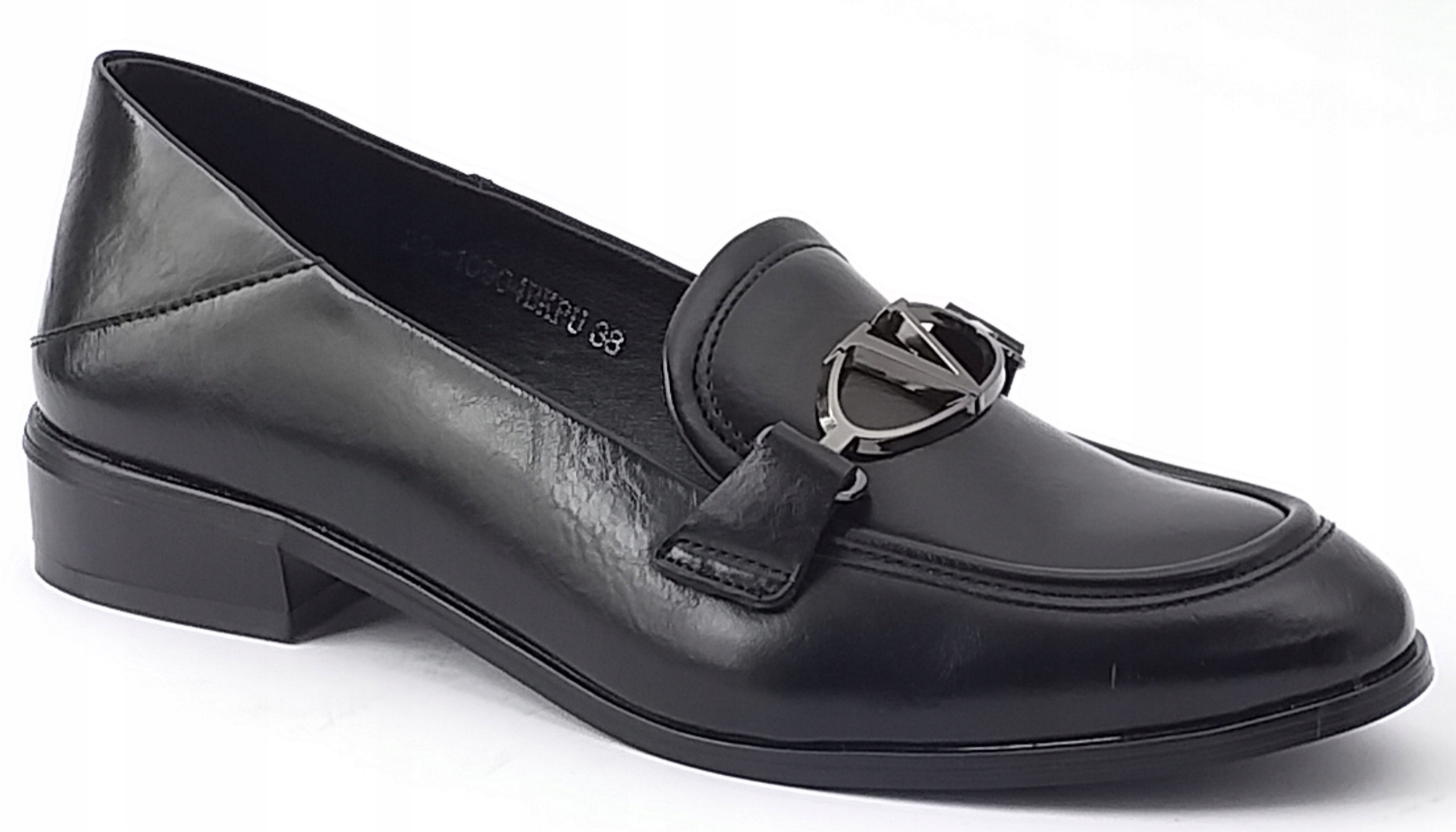 MOKASYNY DAMSKIE PÓŁBUTY LORDSY VINCEZA CZARNE 39