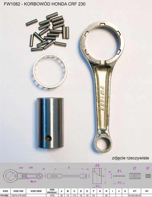 Flyway Kľukový Hriadeľ Pre Honda Crf 230 ()