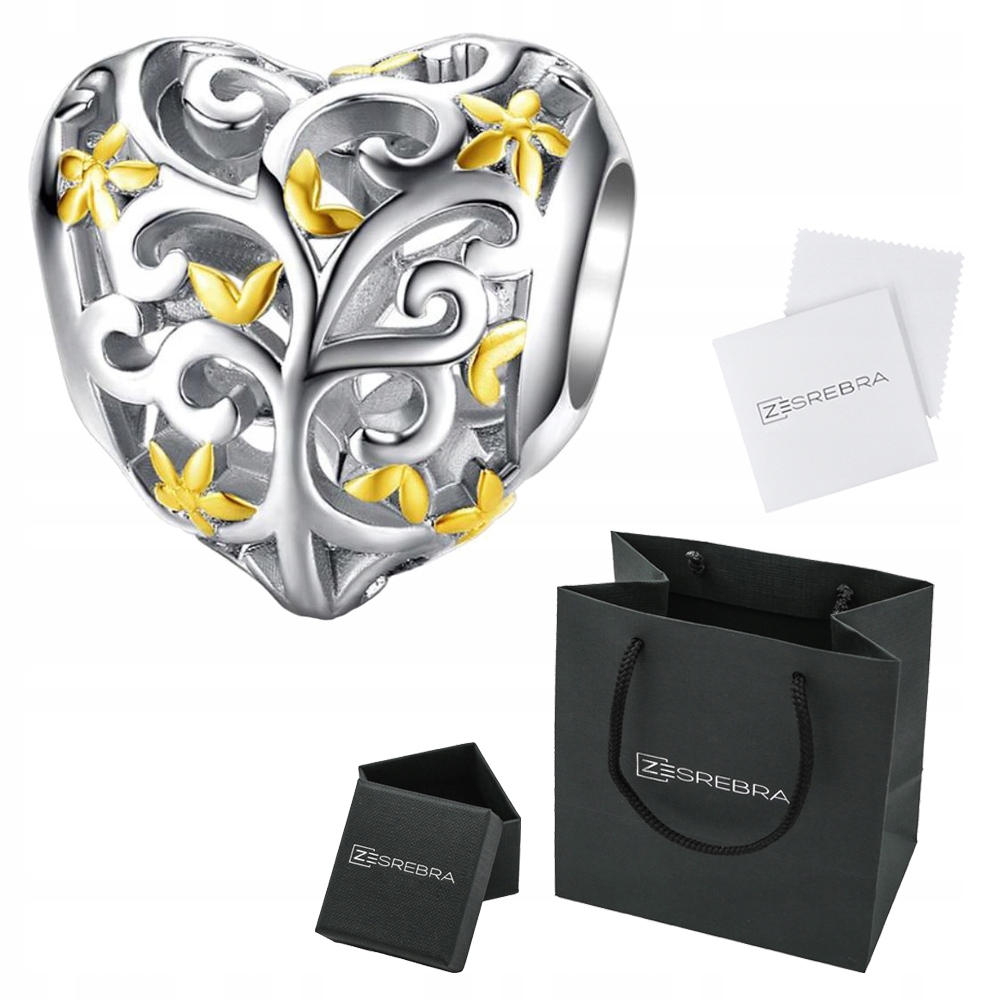 

Charms Serce Ażurowe do Pandora srebro 925 koralik