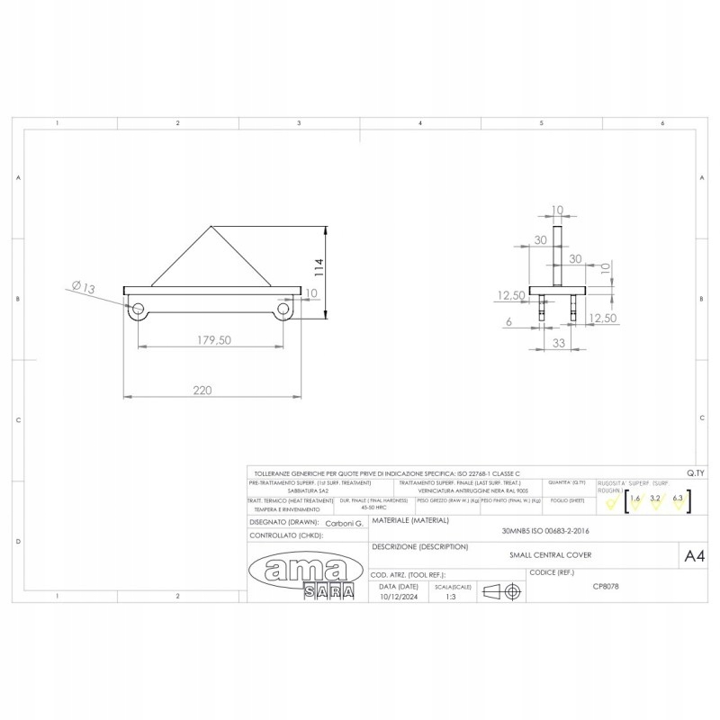 Kryt s ostruhou Ripper mini Pinokio CP8078
