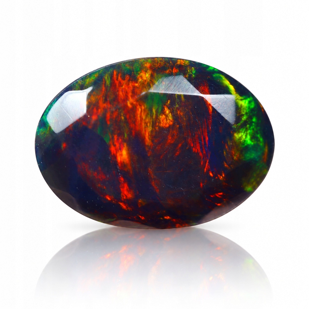 Přírodní opál černý 1.62 ct Ovál Etiopie certifikát Wbd