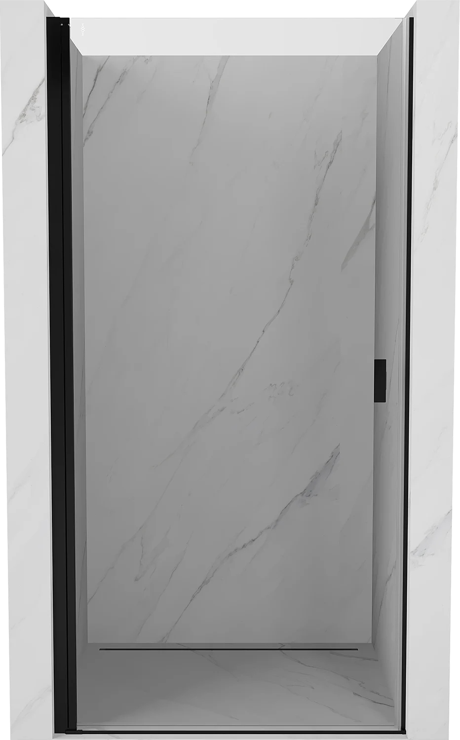 Mexen Mist-B drzwi prysznicowe uchylne 55 cm, transparent, czarne 8A2-055