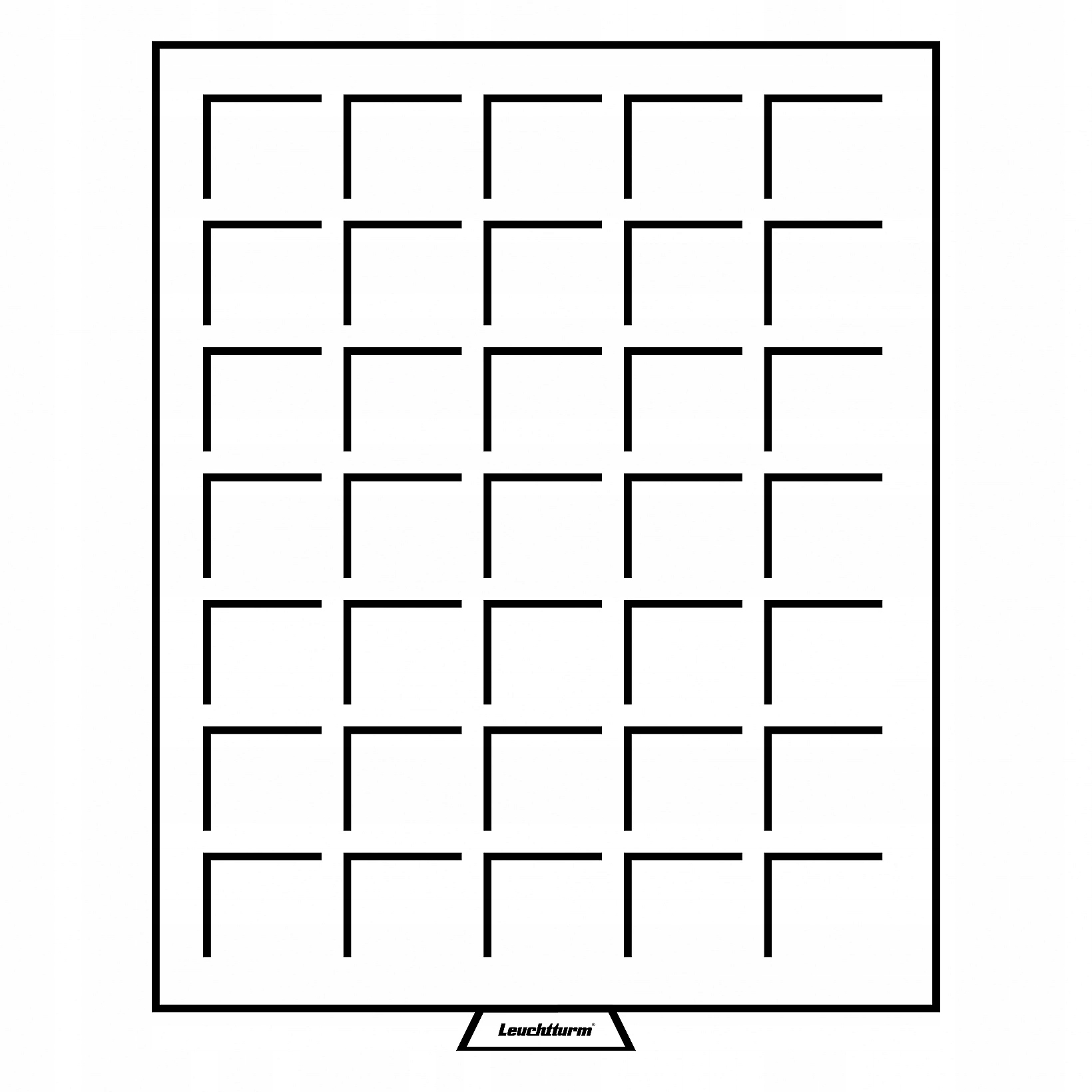Leuchtturm Box na mince, čtvercový, tmavě červený, 35x35 mm