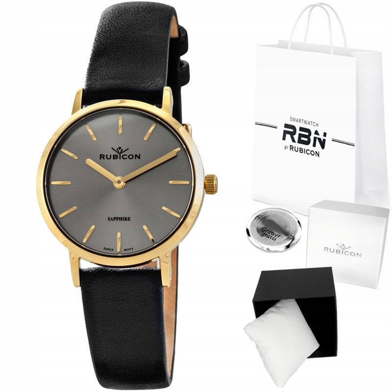 Dámské hodinky Rubicon Safírové Sklo jemné dámské kožené Gravírování