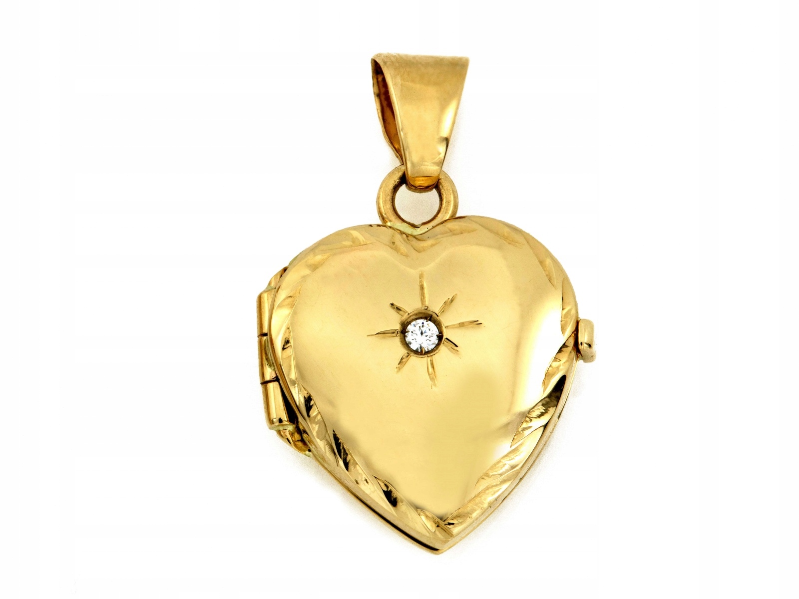 Přívěsek zlatý 585 krabička na fotografii srdce otevírací srdce 3.09g 14kt