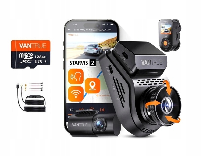 Vantrue S1 PRO SONNET 1 HDR + 128GB + ADAPTER DO TRYBU PARKINGOWEGO