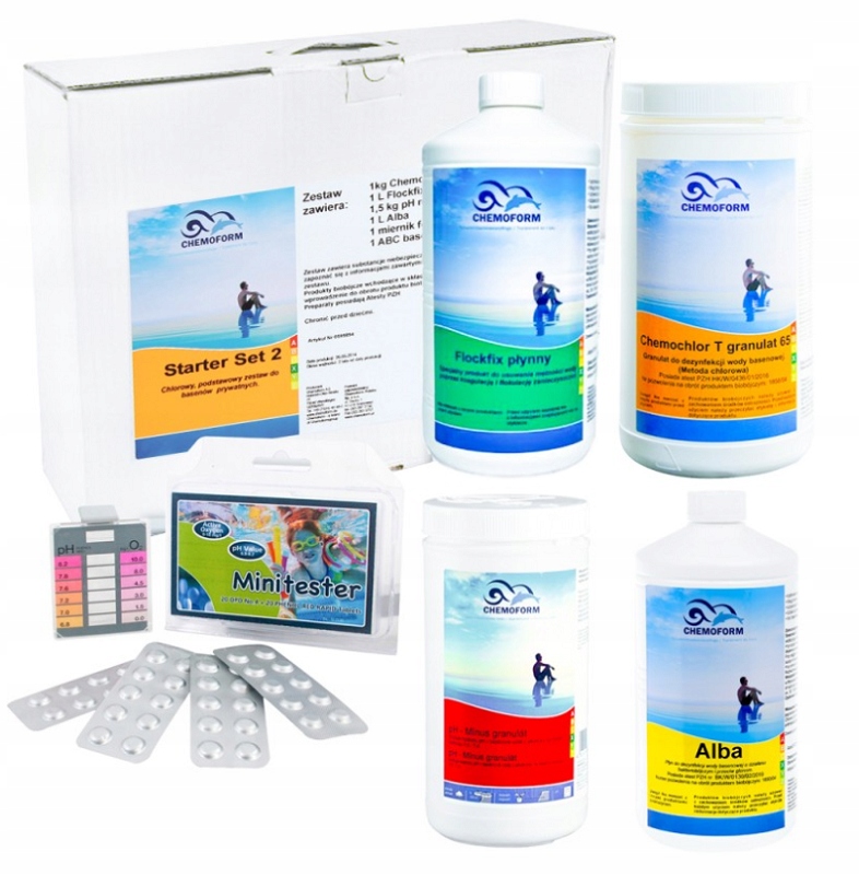 Chemoform Zestaw startowy do basenu chemia do basenu 5w1 Set nr 2