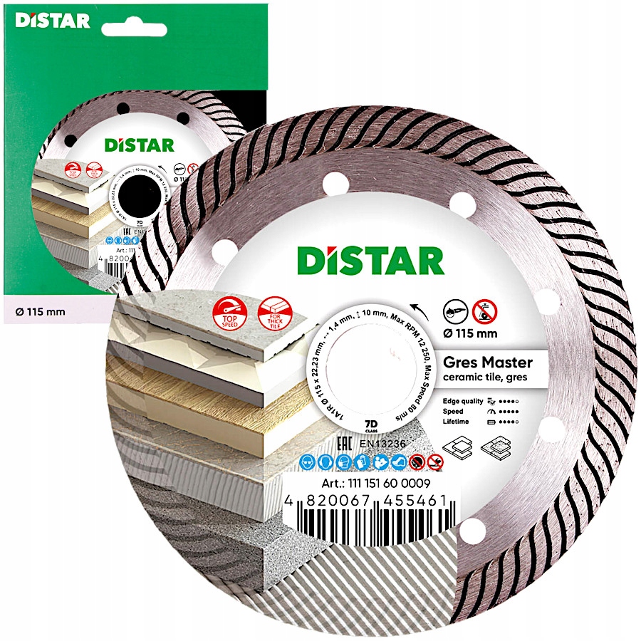 

Distar Tarcza diamentowa do ceramiki gresu 115mm