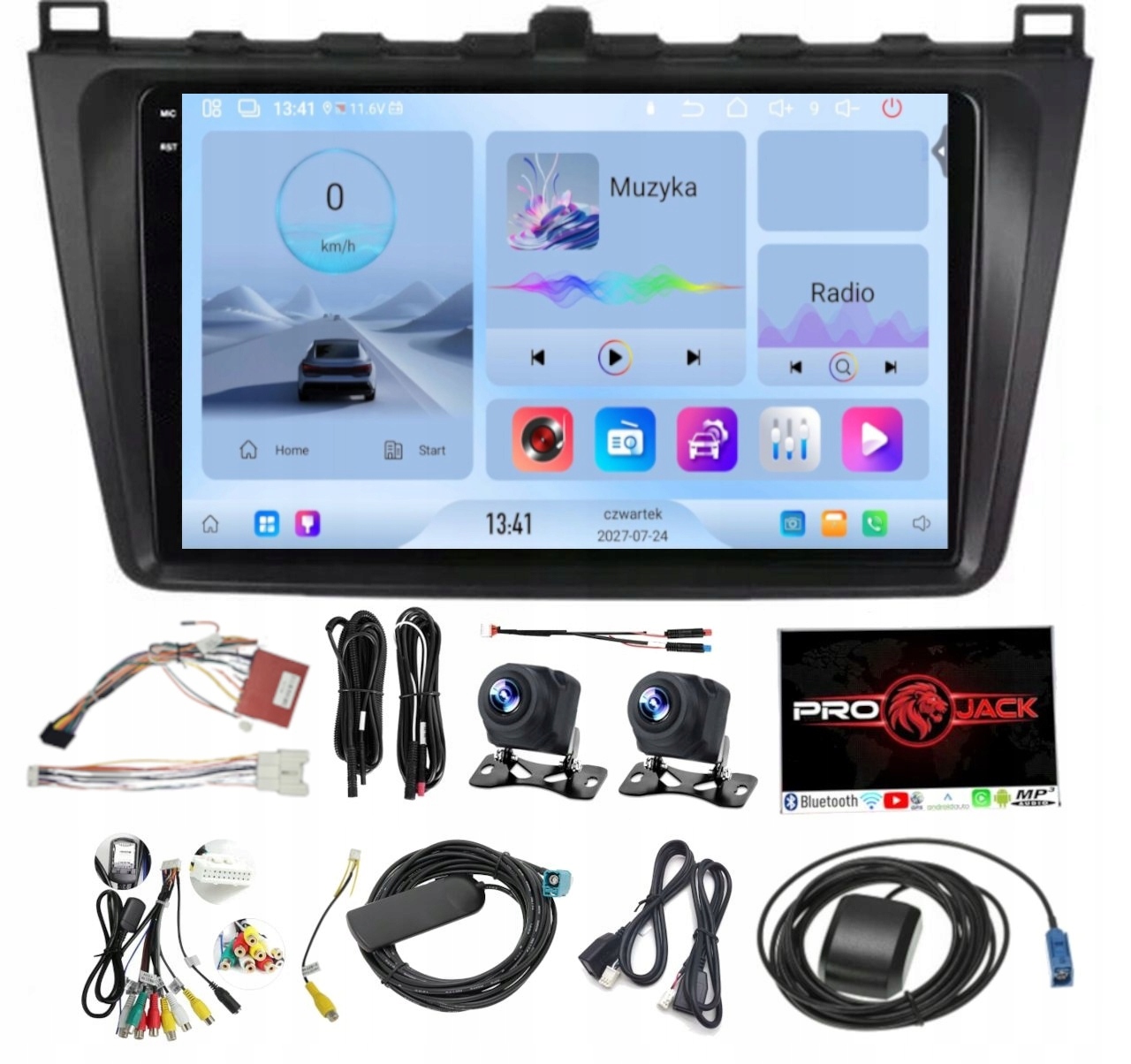 Rádio Gps Android Mazda 6 2008-2013 Usb Carplay Wufu 64GB Modem Sim