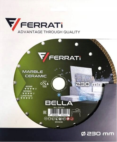 Diamantový Řezací Kotouč Ferrati Diamantový Kotouč Ø 230 MM x 25,4 MM