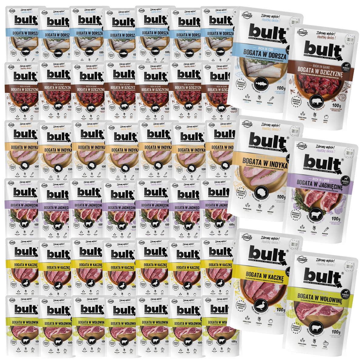 Levně Vlhké Krmivo Pro Psa Bult Sáček Mletý MIX Chutí Sada 48x100g