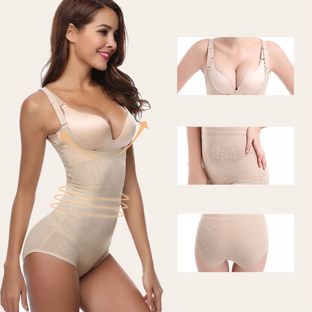 BODY WYSZCZUPLAJĄCE brzuch gorset majtki MISS ECRU Rozmiar L