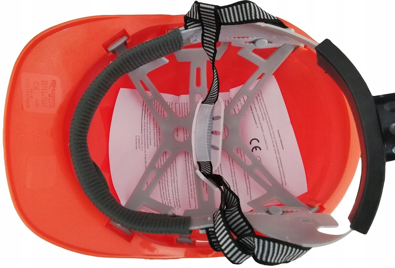 Hełm Kask BHP Budowlany Roboczy Ochronny Czerwony Model PP-K Kask Ochronny Roboczy 4-Punktowy