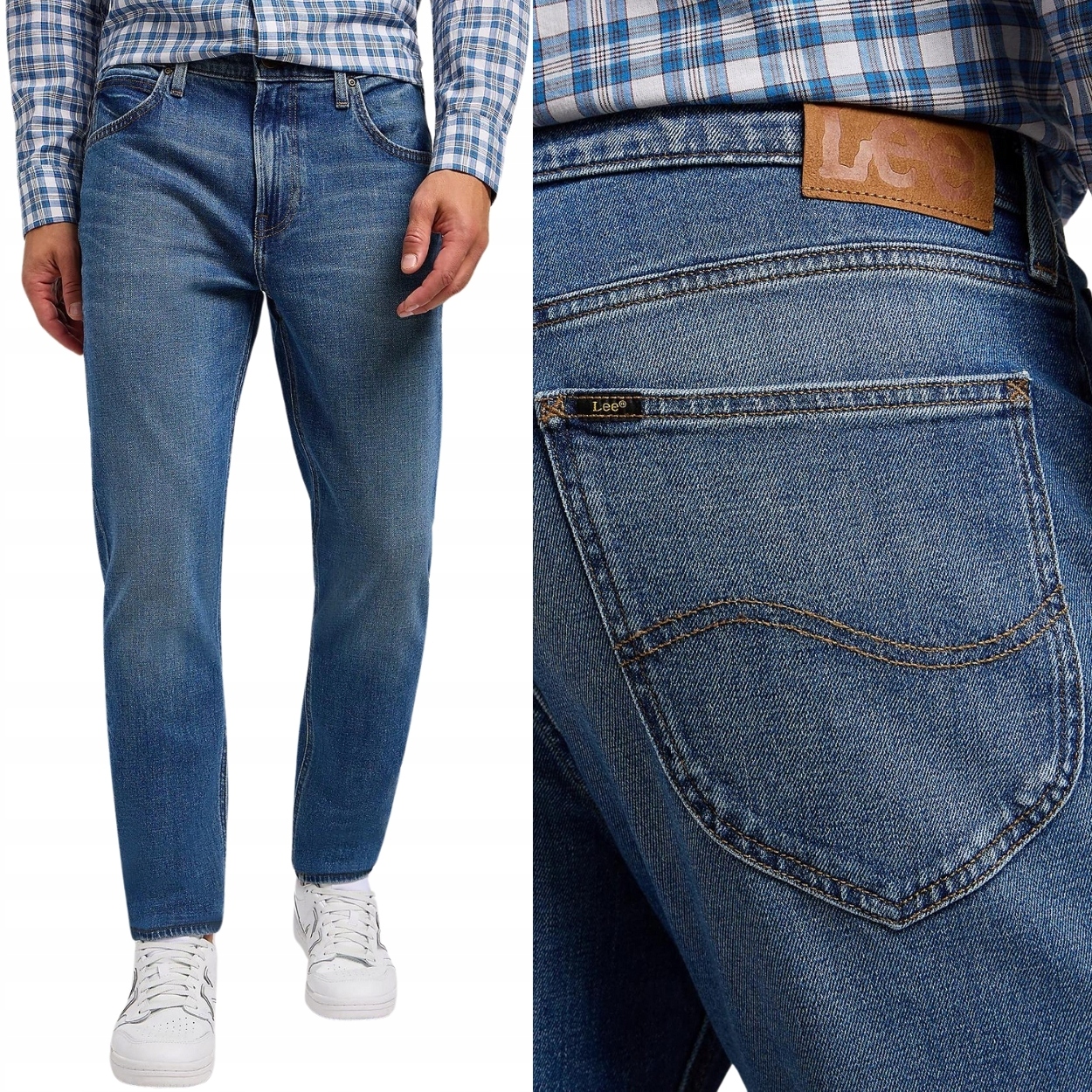 Lee Austin regular tapered Indigo Walk klasické džínové kalhoty W34 L34