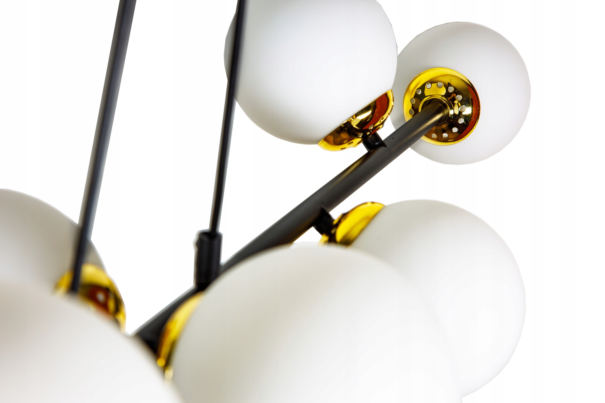 LAMPA WISZĄCA SUFITOWA ŻYRANDOL SZKLANE KULE LED Liczba punktów światła 8