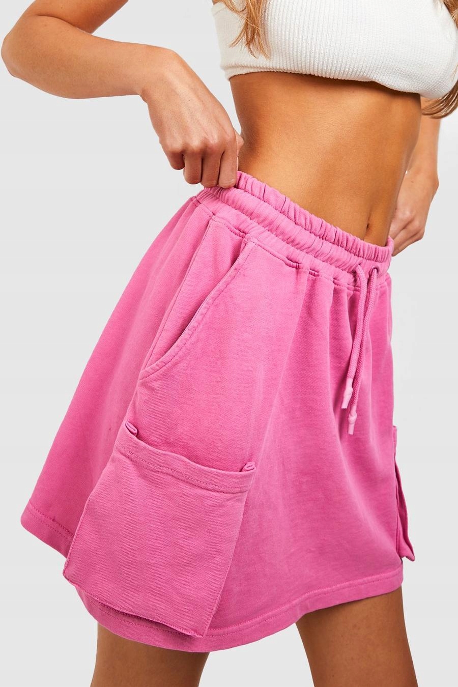 2G4B19 P28 BOOHOO RÓŻOWA SPÓDNICA DRESOWA L Marka Boohoo