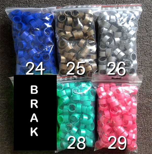 Znaczniki dla drobiu 16 mm obrączki kury 25 szt Marka inna