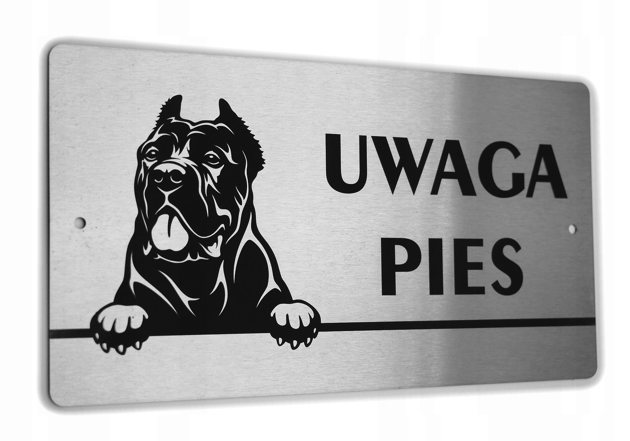 

Tabliczka Inox Uwaga Pies Cane Corso