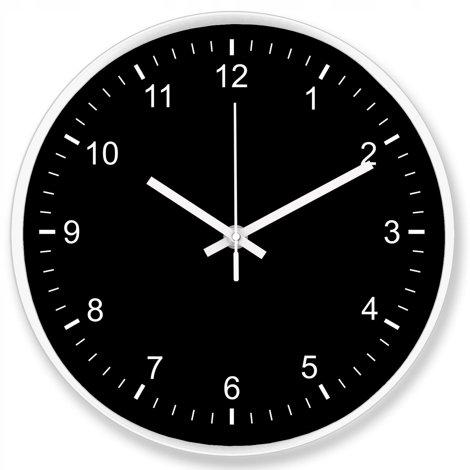 

Zegar ścienny cichy czarny czytelny nowoczesny 25