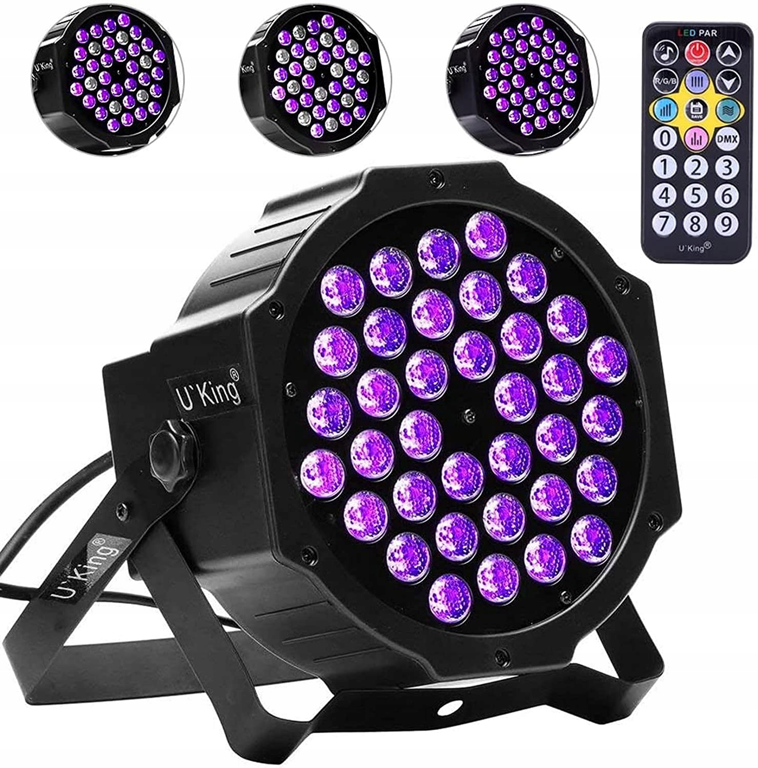 

36LED Lampa Dyskotekowe Światło Sceniczna Uv+pilot