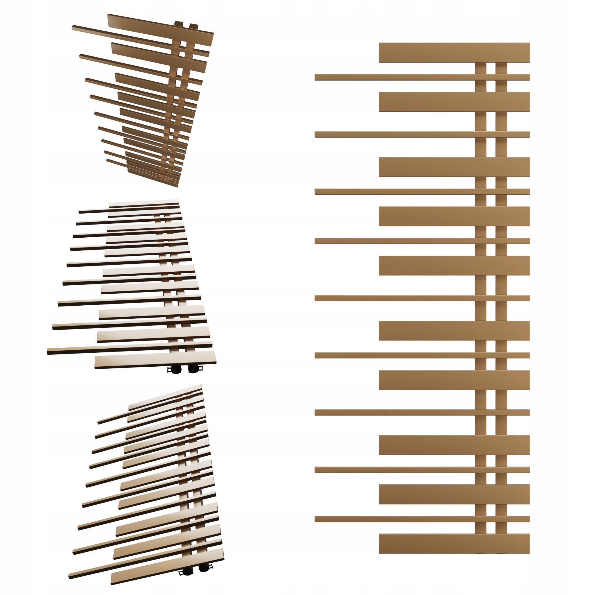 Koupelnový radiátor Pianino 1280x570 Antik Tmavý Pravý