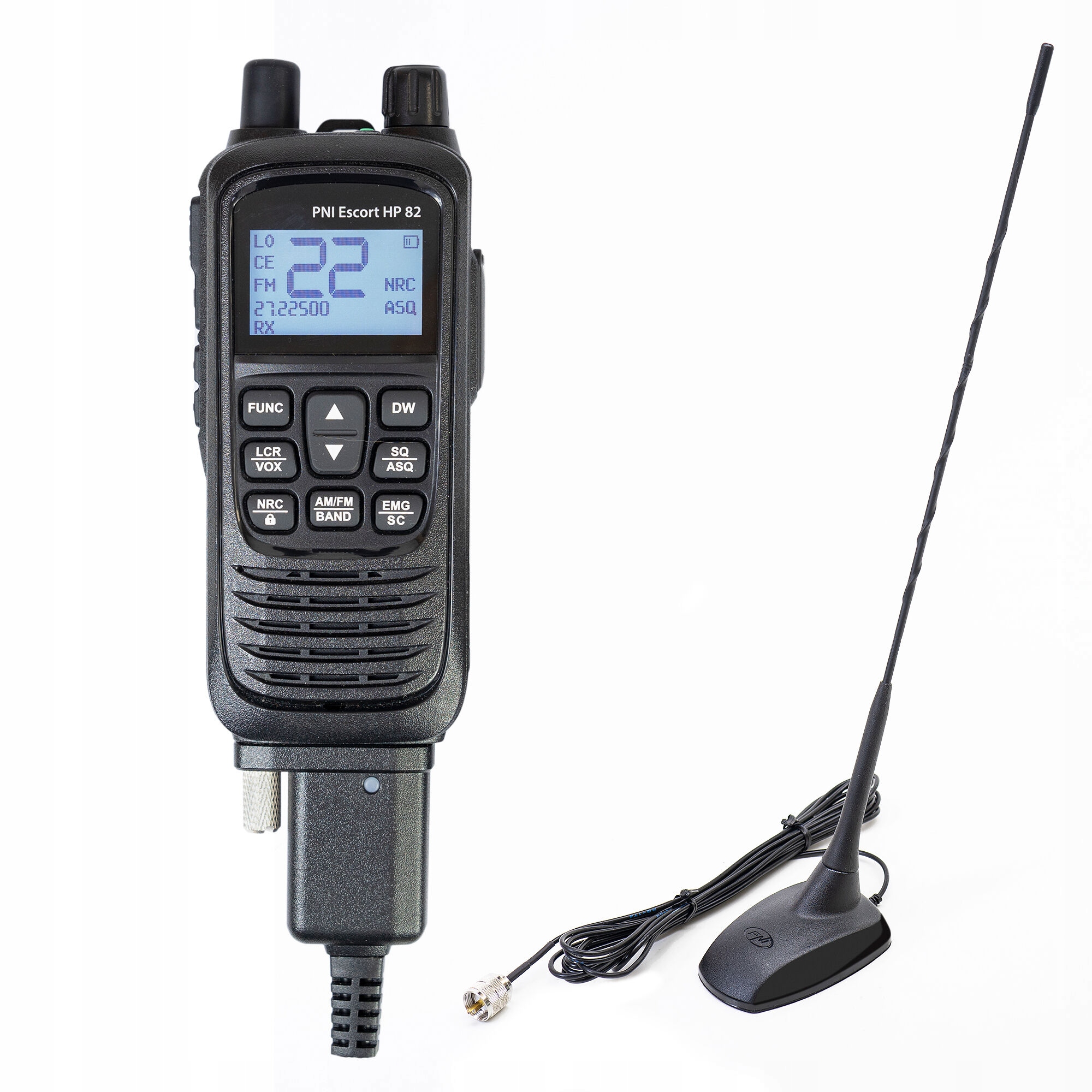 Zestaw Cb radio Pni Escort Hp 82 dyskretna antena Cb Extra 48 dł. 45cm