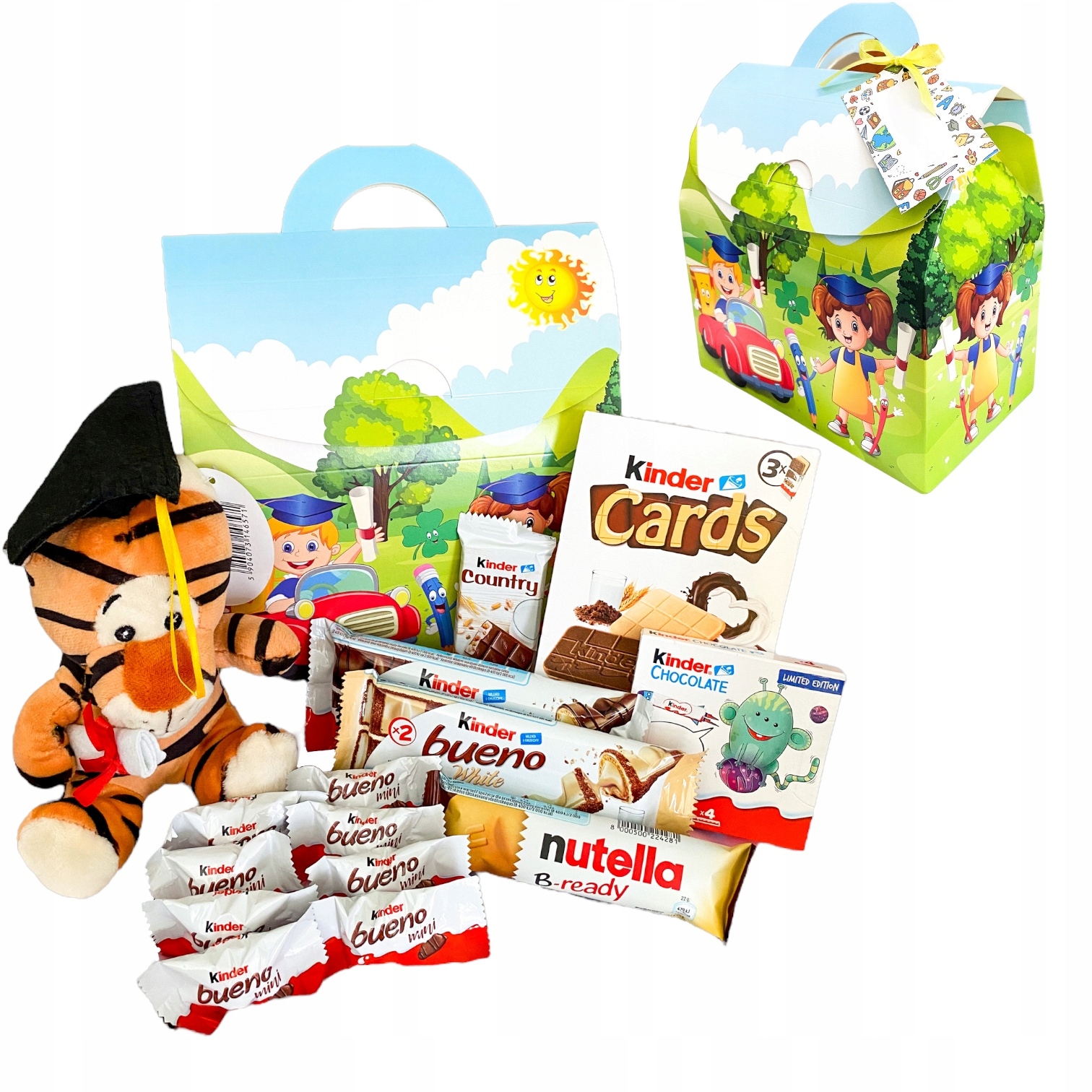 na Rozpoczęcie Roku Szkolnego Zakończenie miś Kuferek ze słodyczami