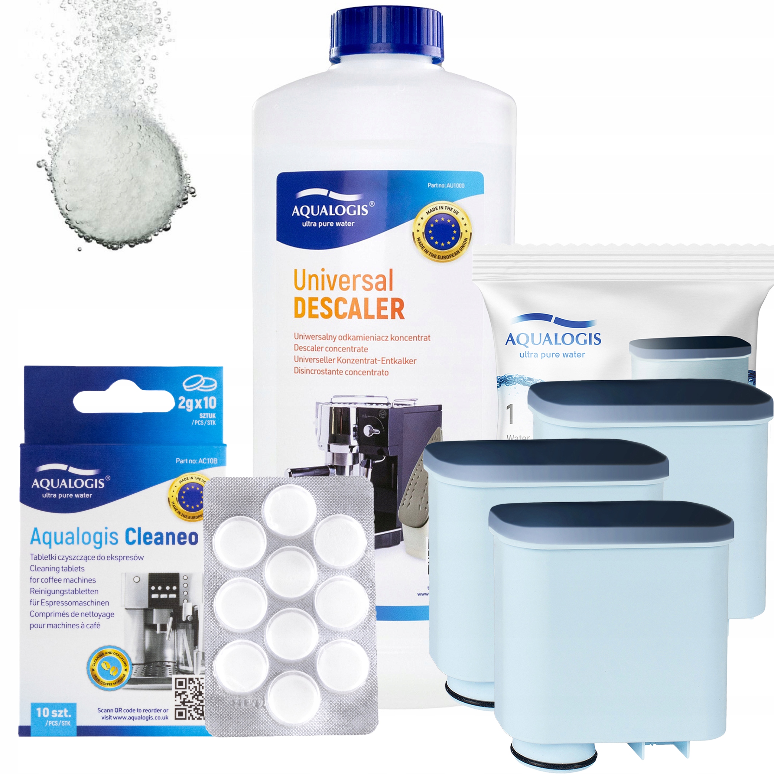 Odkamieniacz 1L Tabletki 3xFiltr do expresu ekspresu Saeco Philips Latte Go