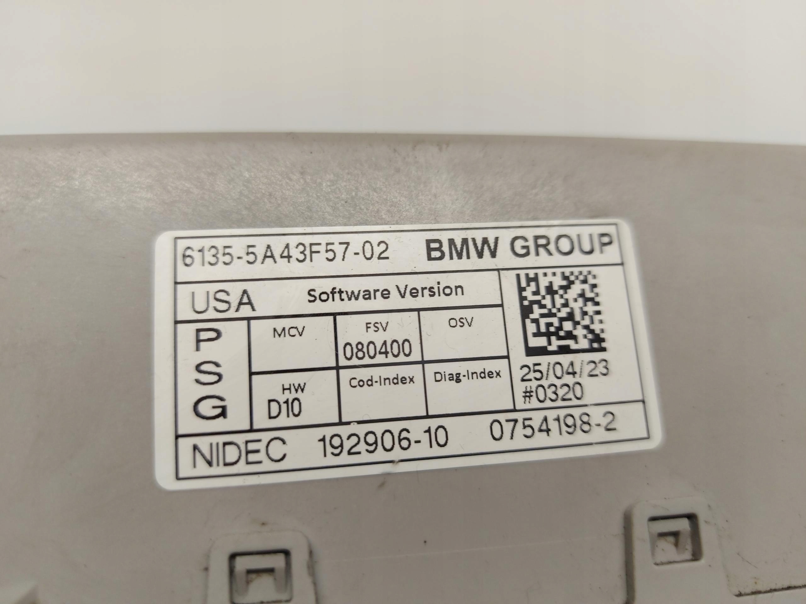 BMW iX i20 2023, Xdrive50 module control unit 5A43F57