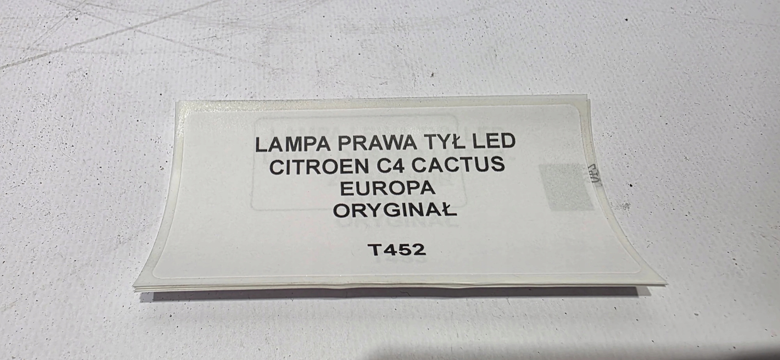 light right rear part LED CITROEN C4 CACTUS original EUROPA