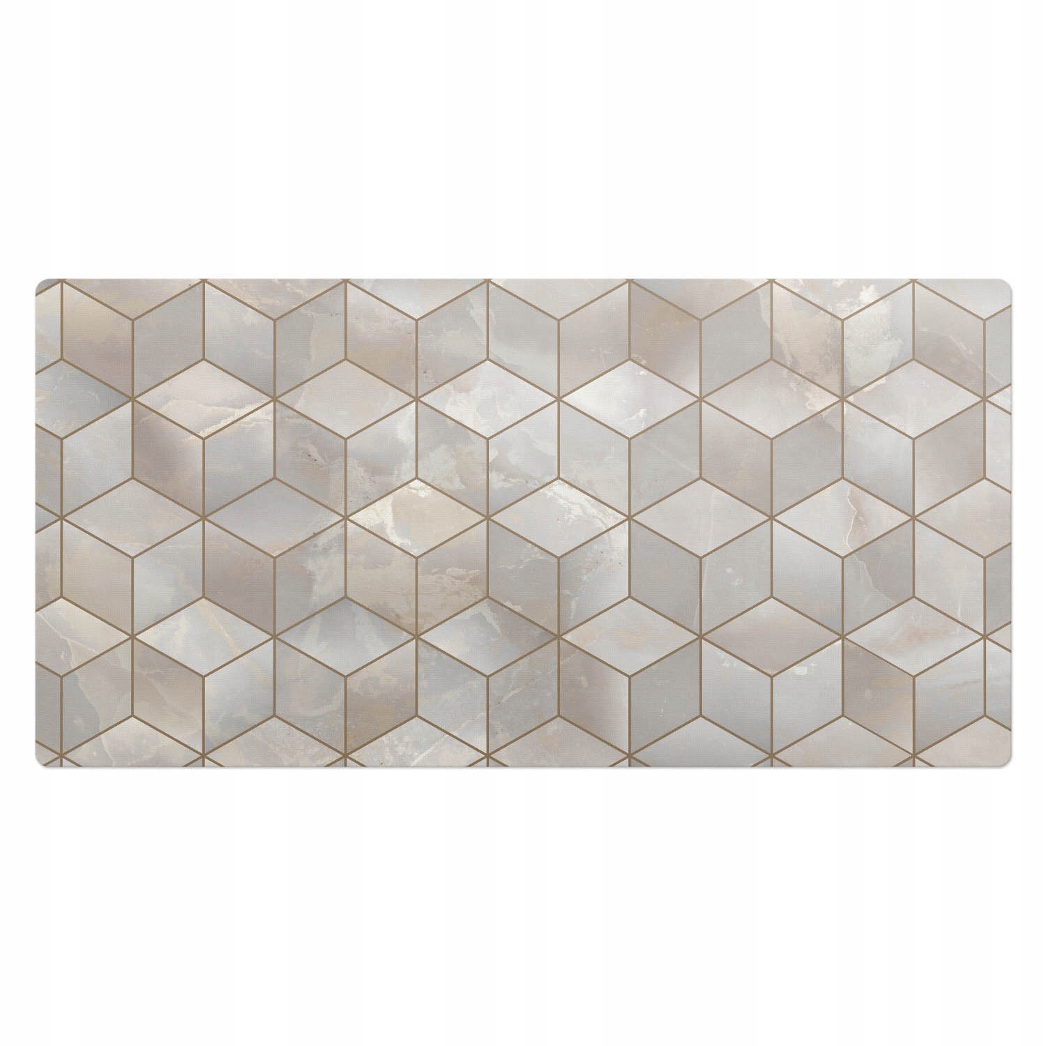 Herní podložka pod myš a klávesnici Geometrický 3D vzor 100x50 cm