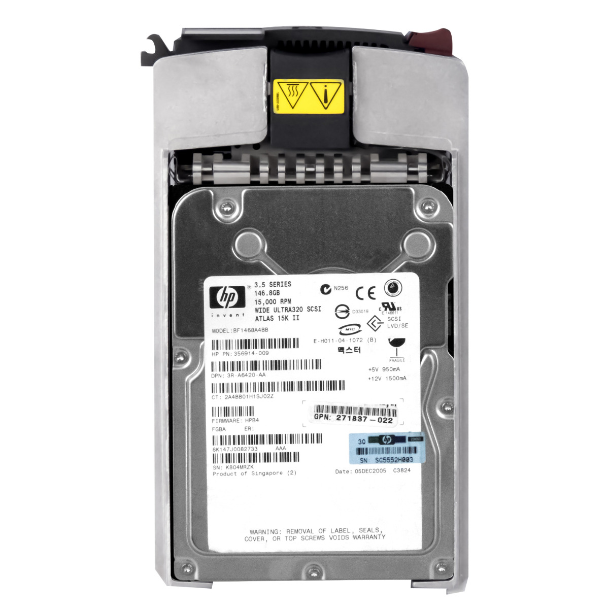 Hp 356914-009 147GB 15K 8MB Scsi U320 3,5" BF1468A4BB