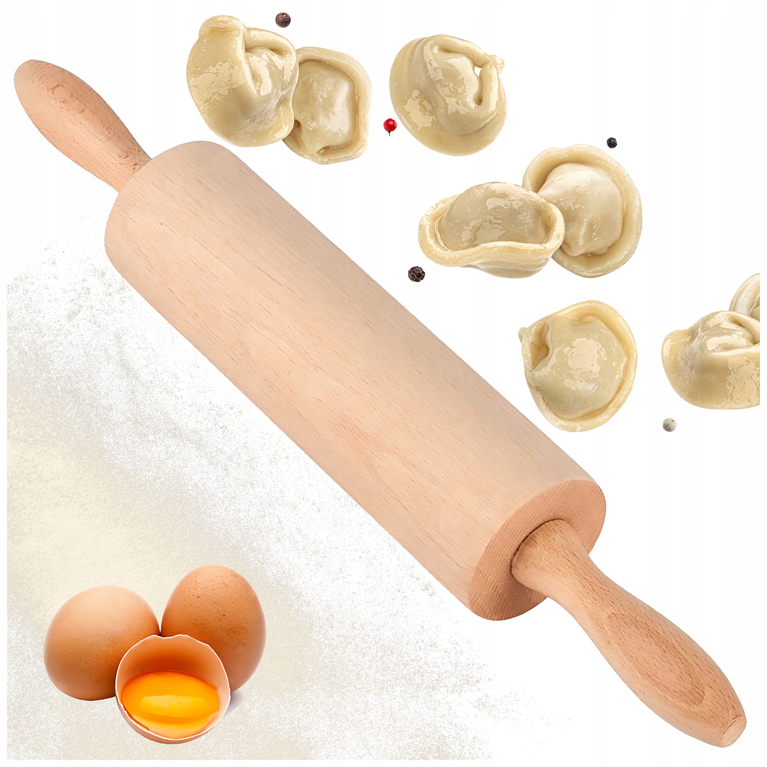 

Wałek Do Ciasta Drewniany Duży Kuchenny Obrotowy