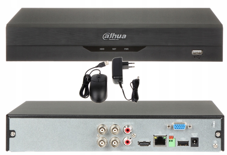 Rejestrator Dahua 5w1 XVR5104HS-I3 4 kanały 2xIP Model XVR5104HS-I3