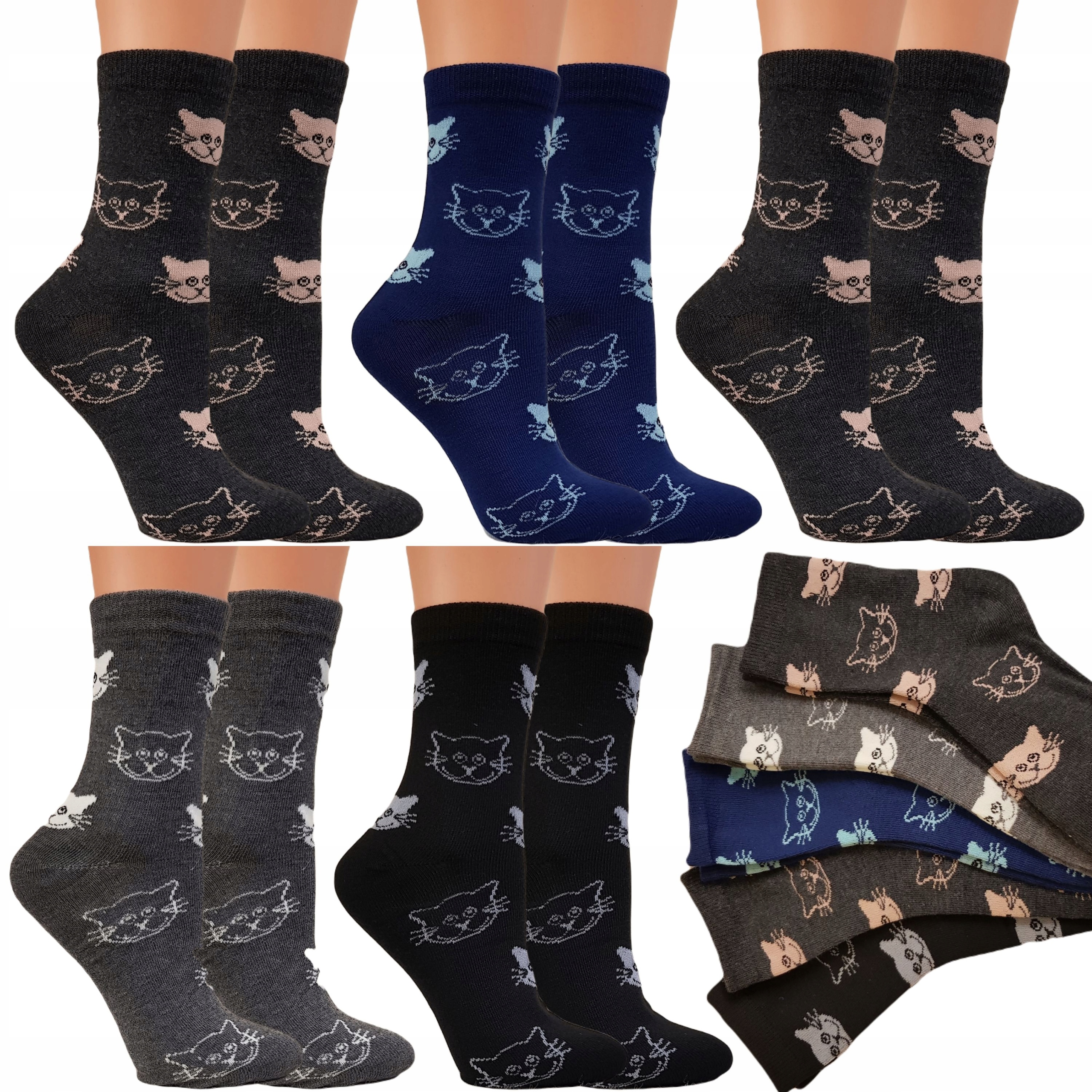 

5x Damskie Skarpety Bawełniane 35-42 skarpetki