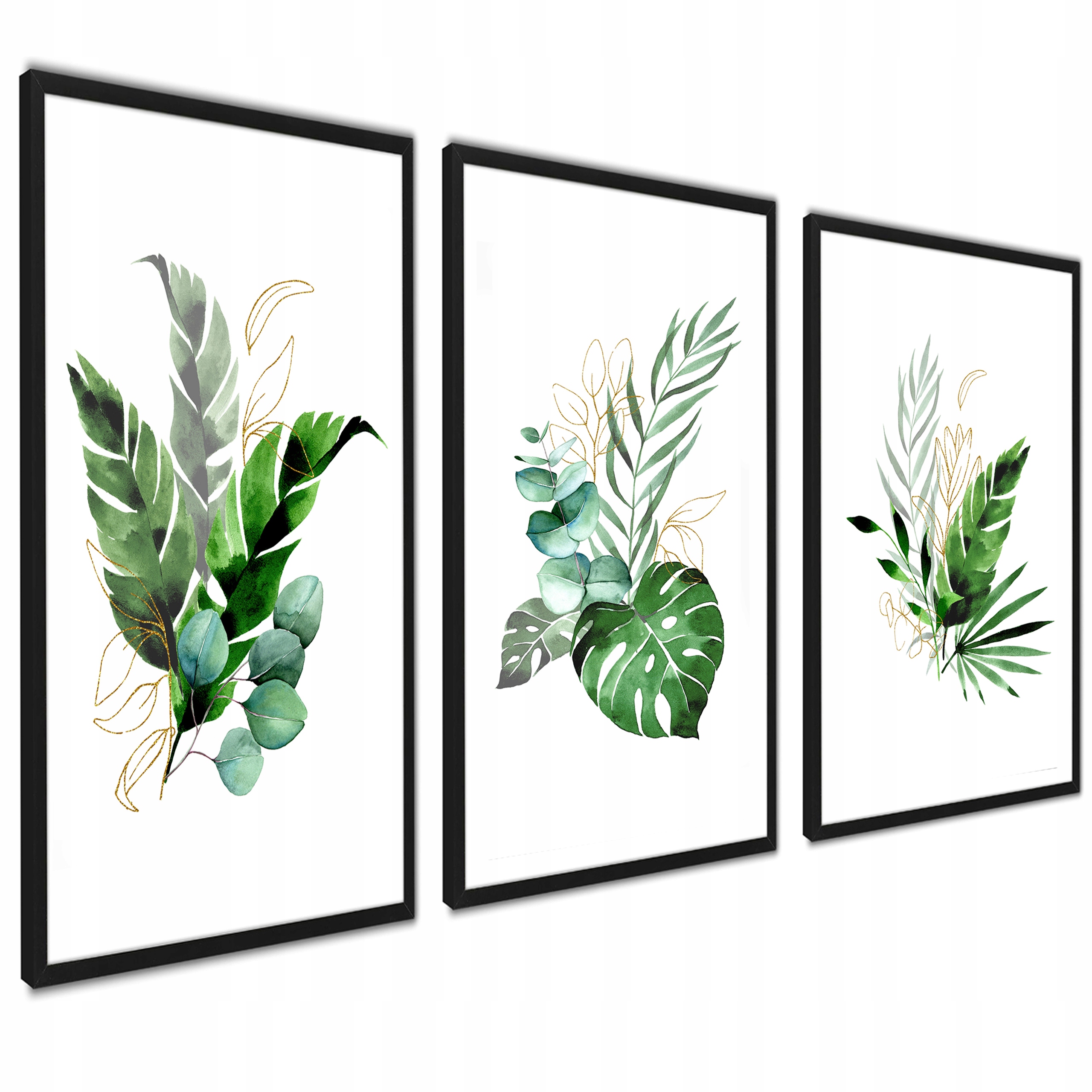 

Zestaw Plakaty Zielone Akwarela bez ram 40x50cm